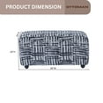 thumbnail image 7 of Roundhill Furniture Lancelot Striped Cocktail Ottoman, Gray and Navy, 7 of 7