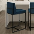 thumbnail image 5 of Amisco Derry 26 In. Counter Stool - Dark Blue Velvet / Black Metal, 5 of 9