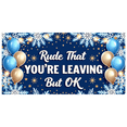 thumbnail image 3 of Decorative Design Leaving Party Banner Rude You're Leaving Silver Stars Blue Balloons for Farewell Celebration Office Party Goodbye Event, 3 of 8