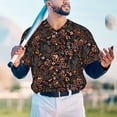 thumbnail image 6 of Balery Floral Baseball Jersey for Men Casual Button Down Shirts Short Sleeve Active Team Sports Uniform-Large, 6 of 9