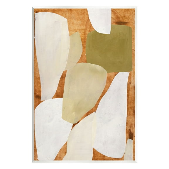 Stupell Industries Rustic Layered Shapes Abstract Painting Unframed Art Print Wall Art, 10 x 15