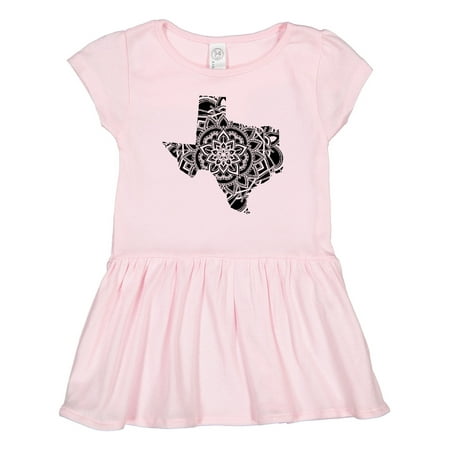 

Inktastic Texas Silhouette Mandala Gift Toddler Girl Dress