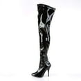 thumbnail image 3 of Pleaser Seduce-3000 Black Patent Fashion Stiletto Zip Over The Knee Boots 7, 3 of 5