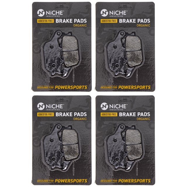 Niche Rear Brake Pad Set for Yamaha YZF R6S Organic Motorcycle 4 Pack 519-KPA2495D