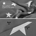 thumbnail image 4 of Deconovo Room Darkening Curtains Silver Star Print Grommet Curtains for Bedroom 52 x 63 inch Light Gray Set of 2, 4 of 7