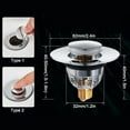 thumbnail image 5 of Wash Basin Strainer Washbasin Drain Bounce Core Bathroom Accessories Filter Converter Stainless Steel Spring Pop Up Basin, 5 of 5