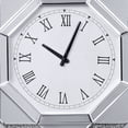 thumbnail image 3 of Wood and Mirror Wall Clock with Octagonal Silhouette, Clear, 3 of 5