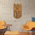 thumbnail image 4 of Tapiz colgante de pared de macramé con borlas de hojas, tapiz tejido, adorno de pared moderno y elegante para telón de fondo, regalo de cumpleaños , marrón, 4 of 7