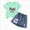 C550--Green, variant on 7 Years Girls Fall Clothes Sets Kids Sweatsuit Outfits Size 1-13 Years Girls' Short Sleeved Letter Print Top With Wide Leg Pants Pink