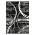 thumbnail image 2 of World Rug Gallery Contemporary Abstract Circles Design 7' 10" x 10'2" Black Area Rug, 2 of 8