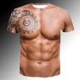 thumbnail image 4 of 3D Digital impreso extraño cosas MuscleT-camisa de Halloween Navidad vacaciones S Zulema camisa con estampado de músculos para hombre, 4 of 6