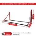 thumbnail image 4 of ROBLOCK Porte-Bagages Pliant pour Pneus et Roues, Montage Mural, Porte-Bagages de Rechange Multi-Pneus pour Garage (32 Pouces-48 Pouces) x 22 Pouces x 22 Pouces, Rouge, 4 of 4