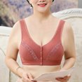 thumbnail image 6 of Padded Bras for Women No Underwire No Underwire Lactation Vest Bra Back Adjustment Yoga Running Bra V-Neck Full-Coverage Bra Feature Hook and Eye Closure Push-up Bra Style Y-580 , Red-d XXL, 6 of 7