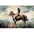 thumbnail image 2 of Bolokofsky, Ronald 24x17 White Modern Wood Framed Museum Art Print Titled - Morning Rider, 2 of 4