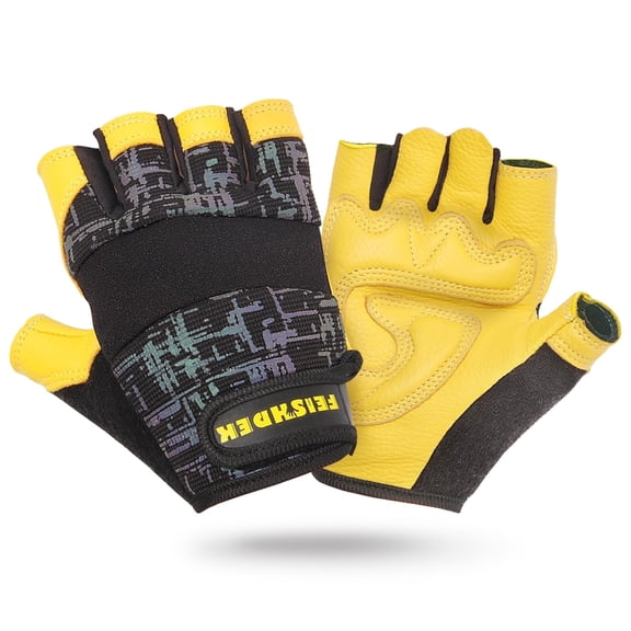 FEISHDEK Non-Slip Fingerless Bike Gloves for Kids, Cycling & Biking Outdoor Sports(Black, Size: Small)