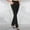 Black#1, variant on LEBONYARD Pants for Women under $5,Ladies' Solid Color Casual Pocket Slim Straight Leg Pants Gray XXL