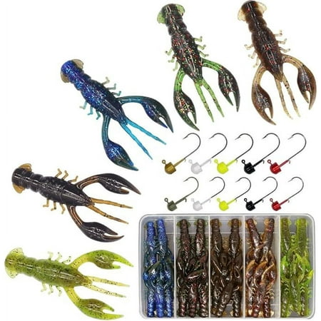Ned-Rig-Kit-Finesse-Baits-Soft-Plastic-Worms-Fising-Lure for Bass Stick Swimbait Minnow Crawfish Lures Shroom Ned Jig Head Kit