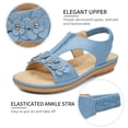 thumbnail image 3 of Ecetana Sandals for Women Dressy Comfortable Summer Beach Casual Elastic Strap Flat Sandals, 3 of 7