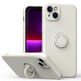 thumbnail image 1 of Funda de color sencillo para iPhone 14 Plus con soporte de anillo, placa metálica para carga magnética, diseño antigolpes y soporte giratorio de 360 grados., 1 of 5