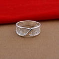 thumbnail image 2 of EOEMY 2Pcs Fashion 925 Sterling Solid Silver Jewelry Hollow Flower Ring For Women-Default, 2 of 5