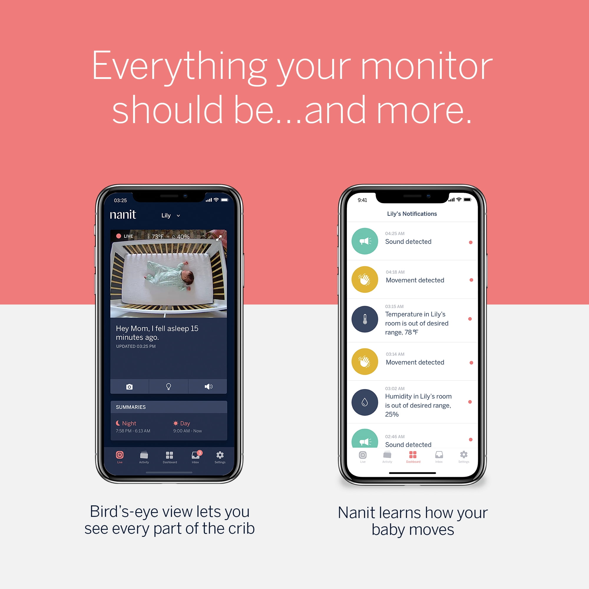 nanit plus smart baby monitor & wall mount
