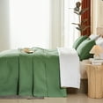 thumbnail image 3 of Davulos 3 Pieces Queen Quilt Bedding Set Soft Lightweight Olive Green Bedspread with Leaf Pattern,Microfiber Bed Coverlet Full Size for All Season(1 Quilt, 2 Shams), 3 of 7