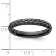thumbnail image 4 of Solid Sterling Silver Stackable Expressions Black-plated Ring - Ring Size 5.0-2.7gm, 4 of 7