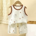 thumbnail image 2 of NIEWTR 2Pcs Baby Boy Summer Outfits 3 6 12 18 24 Months Short Sleeve Print T-Shirt + Elastic Shorts Sets Summer Pjs For 18-24 Months 2t 3t 4t 5t 6t Summer Pjs,4-5 Years, 2 of 3