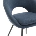 thumbnail image 7 of Millie Accent /Dinning Chair in Navy Fabric and Black Legs, 7 of 7