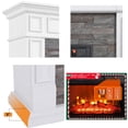 thumbnail image 4 of Duerer Electric Fireplace with Mantel, 44" Free Standing Fireplace Heater with Remote Control, Adjustable LED Flame, 1400W, White, 4 of 6