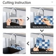 thumbnail image 5 of Yayeee Faucet Mat for Kitchen Sink 14.7" Diatomite Long Splash Guard Pad, Blue and Gray Plaid Pattern, 5 of 7