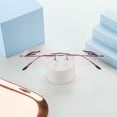 thumbnail image 5 of LifeArt Pure Titanium Frame Glasses/Blue Light Blocking Reading Glasses, Reduce Eyestrain, Stylish for Men and Women(Purple,No Magnification), 5 of 5