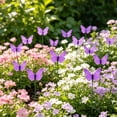 thumbnail image 5 of OCCOA Artificial Butterfly Garden Stakes Realistic Plastic Butterflies, Waterproof Outdoor Yard Decor for Flower Pots Planters, Patio Lawn Garden Decoration, Purple, 5 of 6