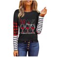 thumbnail image 1 of Sudaderas de Cuello Redondo de Navidad Para Mujer Moda Casual Manga Larga Impreso Ladies Tops Odeerbi ODB207701, 1 of 4