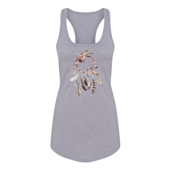 Flower Dreamcatcher Racerback Tank Women -Image by Shutterstock, Female Large