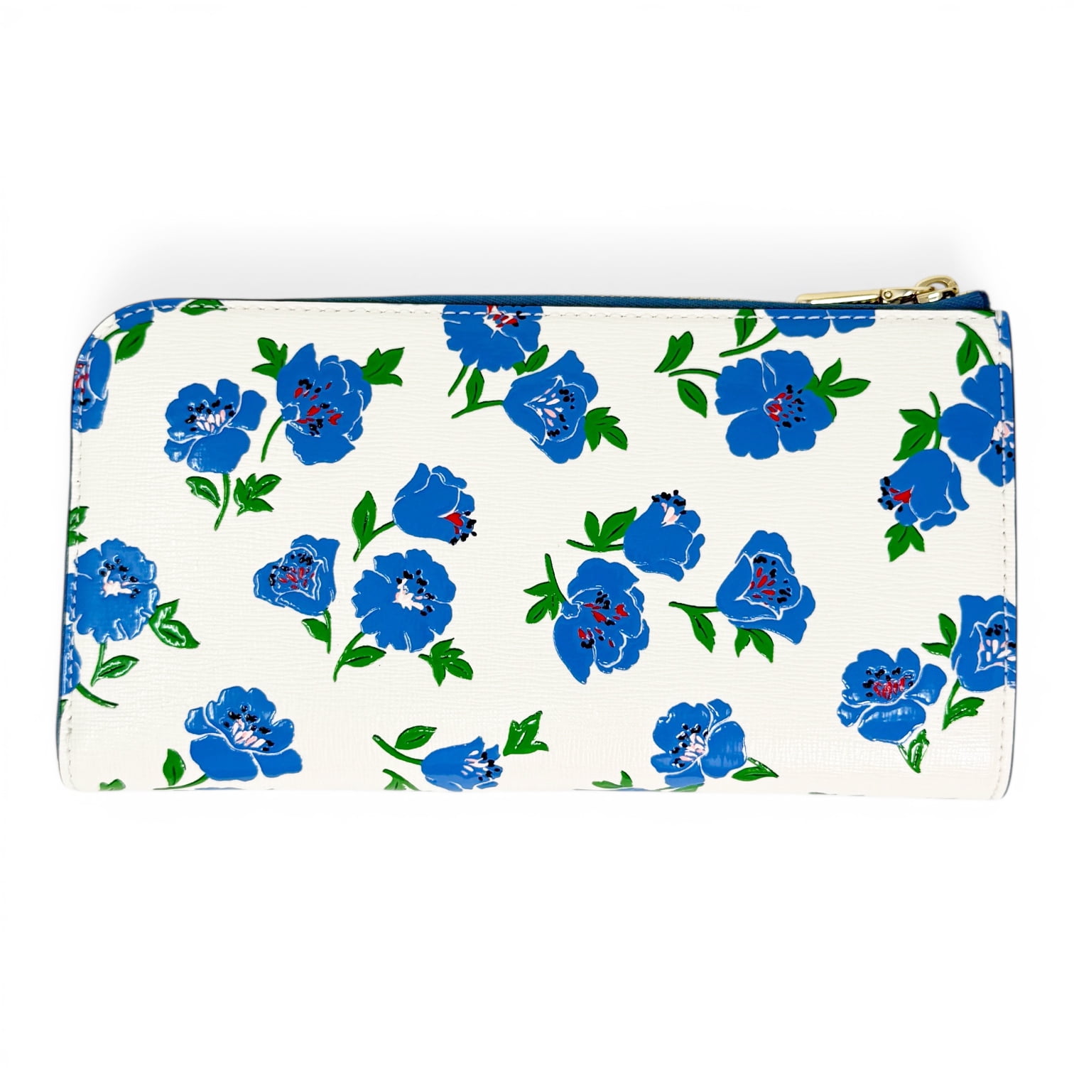 Kate Spade New York Women's Zip Around Saffiano Leather Continental Wallet (Cream Multi)