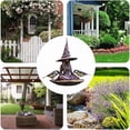 thumbnail image 5 of Hanging Meditating Witch Garden Bird Feeder, Weather-Resistant Fade-Proof Resin Craft Decor with 3D Detail, Easy Hang Clean for Spring Garden Yard Patio Outdoor Bird Feeding Ambiance, 5 of 9