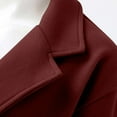 thumbnail image 7 of Hueook Winter Coats for Women Solid Color Wool Coat with Button Closure and Functional Pockets Wine S, 7 of 7