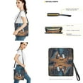 thumbnail image 3 of ZUXONGSY Halloween Ghost Skull Forest Print Trendy Bucket Bag Purse and Wallet Set for Women, Lightweight Crossbody Handbag with Leather Wallet for Shopping Working, 3 of 4