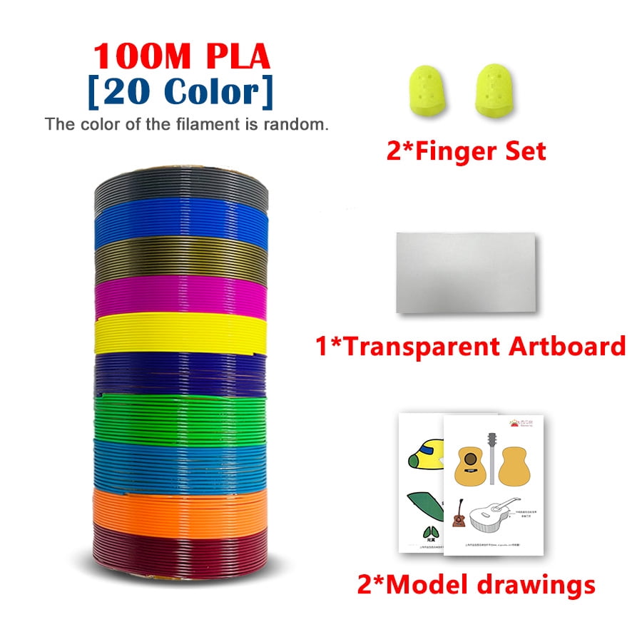 3Dcarv PLA Filament For 3D Pen Filament Diameter 1.75mm 100M Plastic Filament for 3D Printer pen Child-Safe Refill