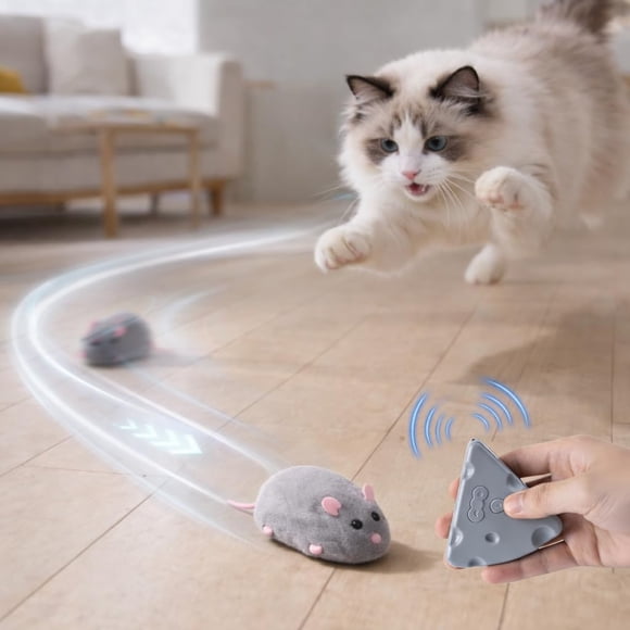 Juguete interactivo para gatos y ratones Pet Prime con mando a distancia