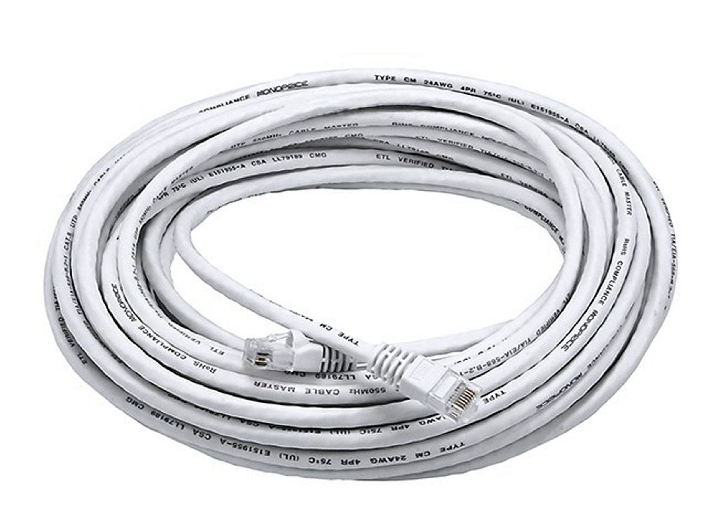 Monoprice 50' 24AWG Cat6 UTP Ethernet Network Cable White 102217