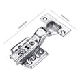 thumbnail image 3 of Bisagra para puerta de armario, bisagras ocultas de 3mm para cocina y dormitorio (curva grande), 2 uds., 3 of 5