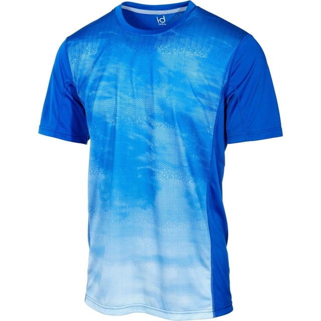 Ideology - Camiseta básica para hombre con estampado de rendimiento, azul, talla mediana
