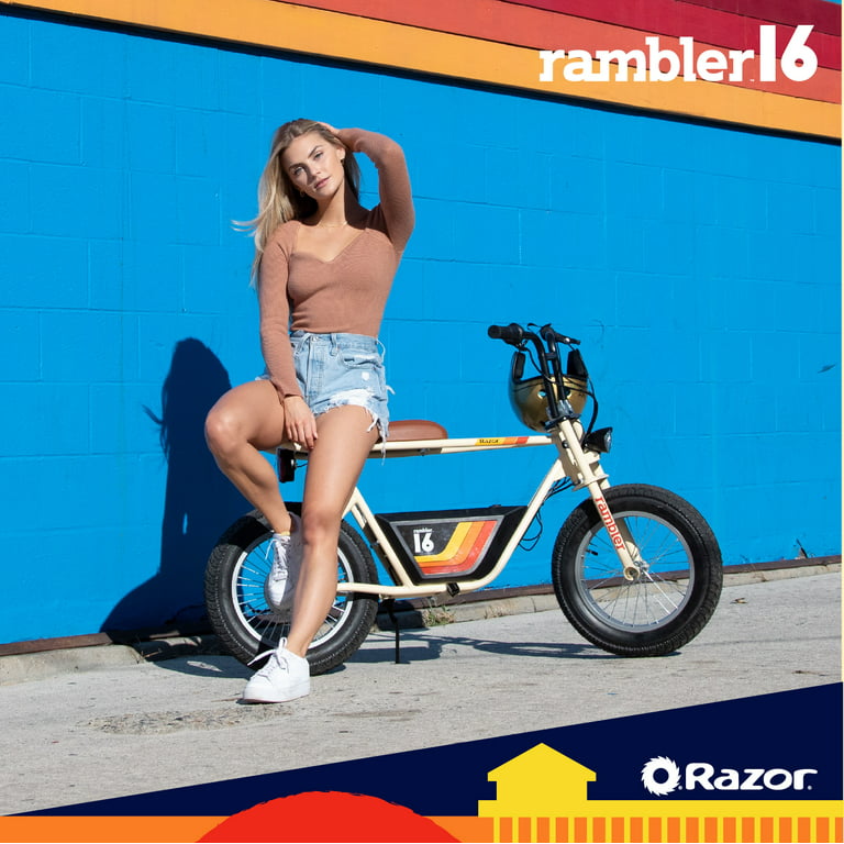 Razor Rambler 16 Electric Bike - Tan/Red