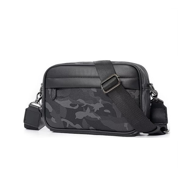Bandolera de Cuero Para Hombre Lab.G Camuflaje Negro