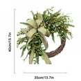 thumbnail image 2 of Half Coverage Wreath  15 Inch Spring Wreaths for Front Door Outside Artificial Wreath for Summer  Welcome Front Door Wreath for Farmhouse, 2 of 7