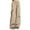 Khaki, variant on Girls Cargo Pants School Uniform For Girls Wide Leg High Waist Loose Cargo Pants For Teen Breathable Trousers Everyday Wear Size 17 Years-18 Years