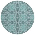 thumbnail image 2 of Addison Rugs Chantille Indoor/Outdoor Transitional Medallions Teal Washable Round Rug, 8' x 8', 2 of 6