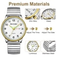 thumbnail image 4 of SKMEI Watches for Men Easy Reader Analog Mens Quartz Watch with Stainless Steel Expansion Band Luminous waterproof watch, 4 of 10